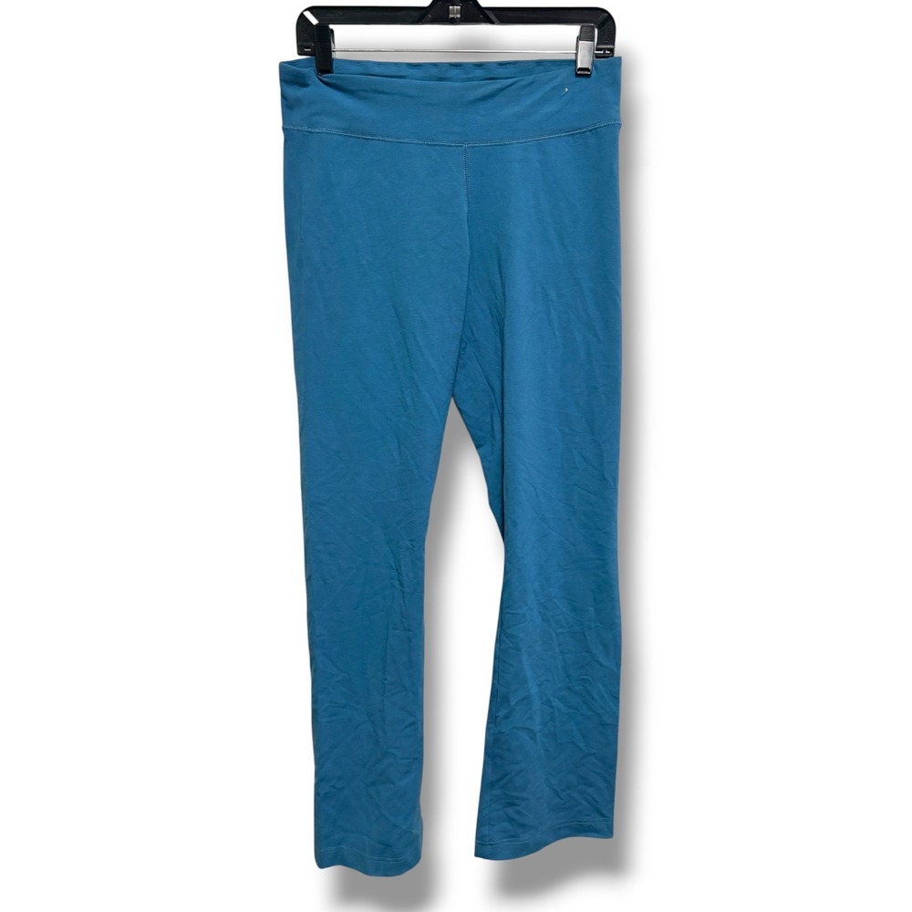 Fishers Finery Yoga Pants Blue Athleisure Bamboo Cotton Blend Large Petite